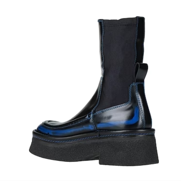 New E8 by MIISTAAMARAH BLUE ANKLE BOOTS - Picture 2 of 9